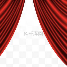 红色舞台幕布素材图片_拉开的红色舞台幕布