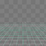 绿色立体空间透视线条网格