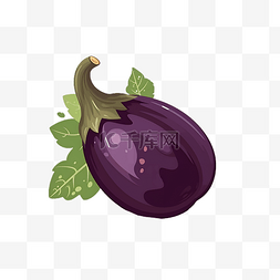 茄子图片_卡通蔬菜茄子扁平手绘