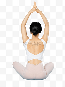 练瑜伽的美女室内瑜伽体式