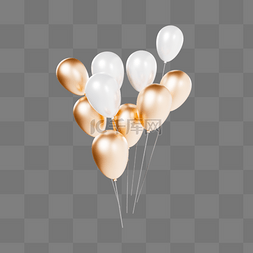 3D一束气球C4D气球