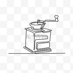 磨豆机图片_抽象线条画咖啡磨豆机