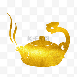 水壶茶壶图片_金箔鎏金中式茶壶