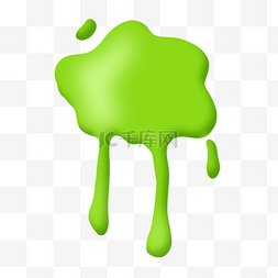 牙齿细菌矢量图图片_粘稠的绿色液体