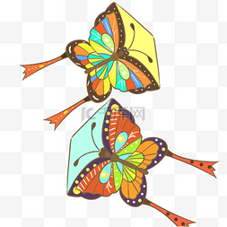 五彩可爱的蝴蝶风筝