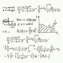 卡通数学公式图片_矢量模式与数学公式