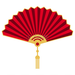 红色风扇的图示用于卡片和邀请函