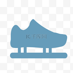 蓝色溜冰鞋图片_蓝色简单溜冰鞋图形