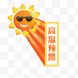 灾情预警图片_高温预警大太阳