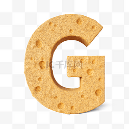 立体饼干字母g