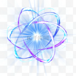 蓝紫光图片_原子光线抽象光效
