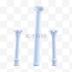 传统白色罗马柱子