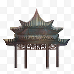 中国风古风建筑亭子水墨凉亭
