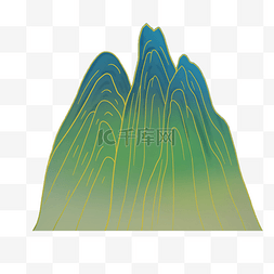 绿色山峰