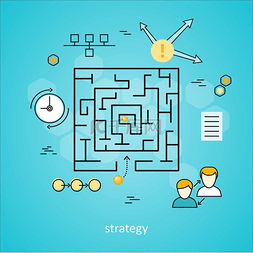 规划黄色图片_战略业务背景具有不同适合元素的