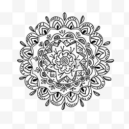 复杂圆形花纹图片_印度缠绕画曼陀罗花曼海蒂