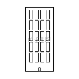 天空之塔建筑黑色图标