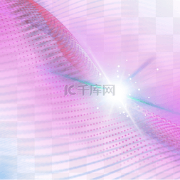 科技光圈效果图片_紫色点状网格抽象科技光效