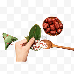 包粽子步骤图片_端午节包粽子食材