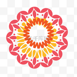 印度孟加拉新年抽象彩色花瓣