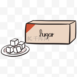 盒装白色糖剪贴画