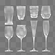 3D立体C4D透明玻璃杯套图酒杯