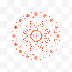 曼陀罗图案抽象圆点图形
