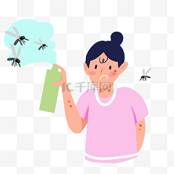 蚊子咬蚊子叮咬女孩