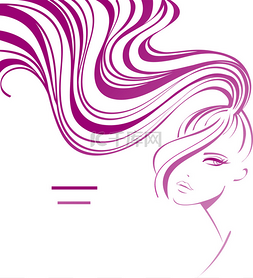 紫色头发女孩图片_马尾辫的女孩