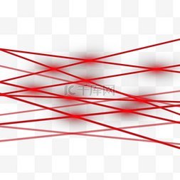 红线发光交叉交错红色直线