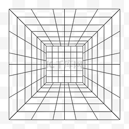 视觉空间图片_空间透视网格视觉冲击黑色线条