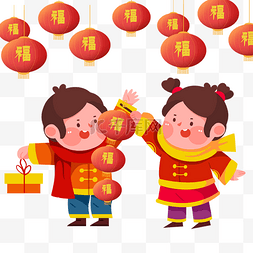 庙会图片_新年逛庙会挂灯笼