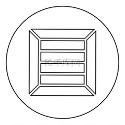 脆弱图标图片_用于货物运输的板条箱木箱圆形轮
