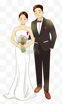 结婚漫画图片_婚礼结婚情侣人像婚礼头像婚礼