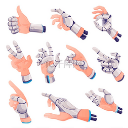 人手用手指机器人假肢显示 OK，竖