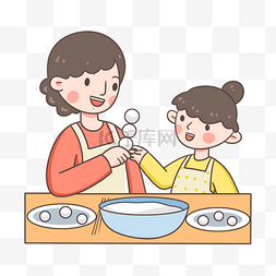 商务食品海报图片_月见节日本亲子月见团子插画