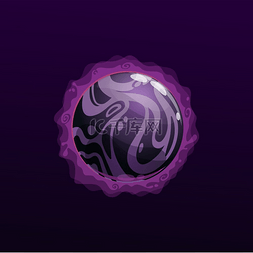 黑暗游戏图片_神秘的深紫色星球，有火焰、矢量