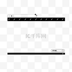 黑白线条文字框图片_极简黑白线条潮流装饰边框