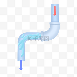 水管流水图片_蓝色水管管道疏通
