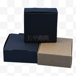 纸盒牛皮纸包装图片_牛皮纸蓝色盒子礼盒纸盒