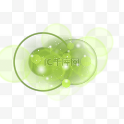 绿色层叠绿色圆圈抽象光效