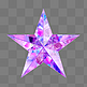 3D立体C4D酸性玻璃星星