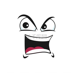 恐怖的表情图片_脾气暴躁的表情符号，愤怒或愤怒