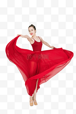 美舞蹈图片_舞蹈美女红裙