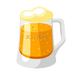 啤酒酷图片_淡啤酒和泡沫的杯子。