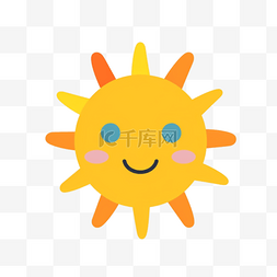 卡通手绘太阳表情