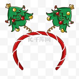 爬虫类动物图片_圣诞发带绿色卡通风格