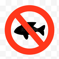 喂养标志图片_禁止符号禁止喂养鱼类