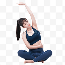 塑身线条图标图片_运动健身练瑜伽女性