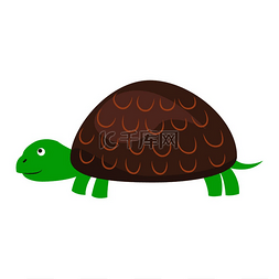 可爱动物乌龟图片_可爱的乌龟卡通贴纸或图标。